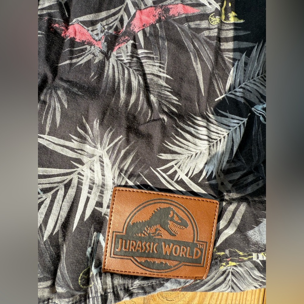 SZ M VINTAGE JURASSIC PARK THE LOST WORLD UNIVERSAL STUDIOS SHIRT HAWAIIAN MENS - Picture 5 of 7